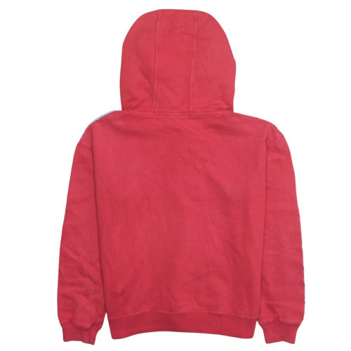 Champion Womens Red Pullover Hoodie Small 100% Cotton Logo Detail