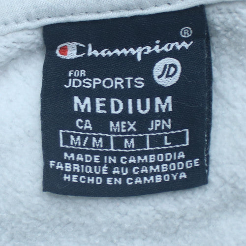 Champion Womens Grey Pullover Hoodie Medium Cotton Blend
