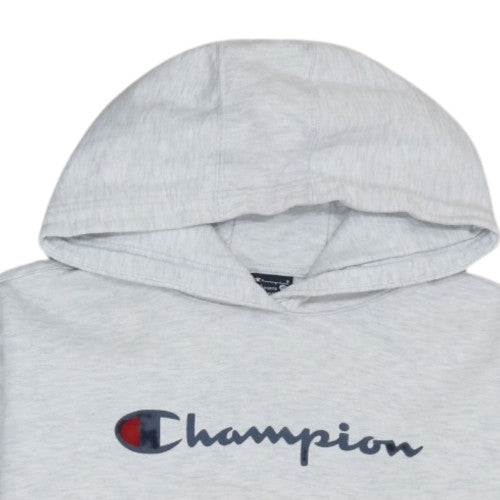 Champion Womens Grey Pullover Hoodie Medium Cotton Blend