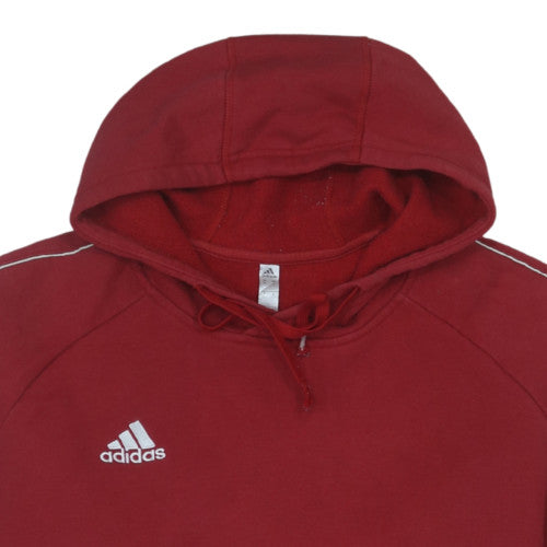Adidas Men's Red Pullover Hoodie XL Fleece Sportswear