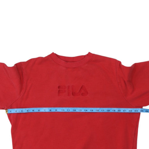 FILA Women's Red Classic Crew Neck Sweatshirt Size 18 Cotton Blend