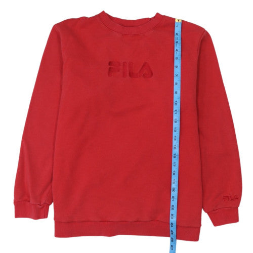 FILA Women's Red Classic Crew Neck Sweatshirt Size 18 Cotton Blend