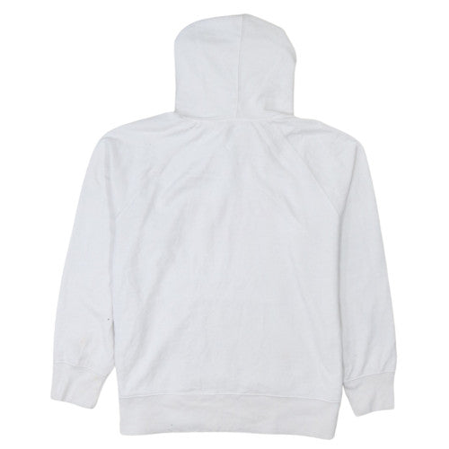 Levi's Womens White Pullover Hoodie Medium Logo Cotton Casual