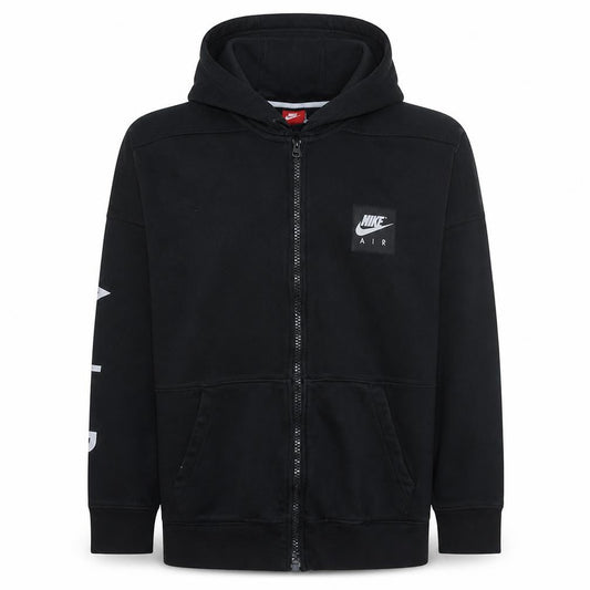 Nike Air Black Full Zip Hoodie Mens L Hooded Sweatshirt