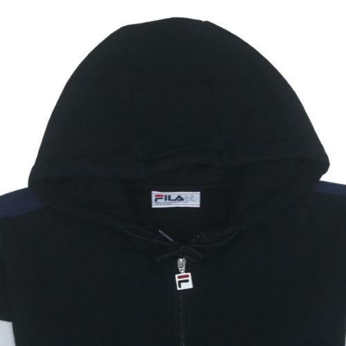 FILA Men's Black M Pullover 1/4 Zip Hoodie Sweatshirt