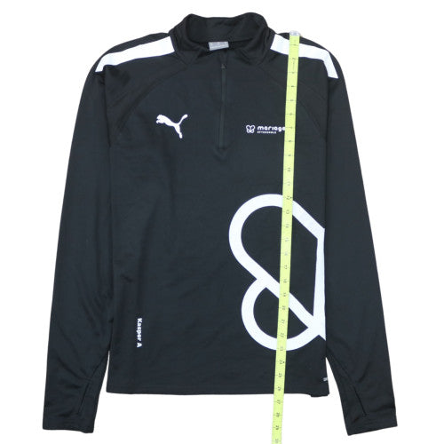 Puma Men’s Black 1/4 Zip Sports Sweatshirt M Regular Fit