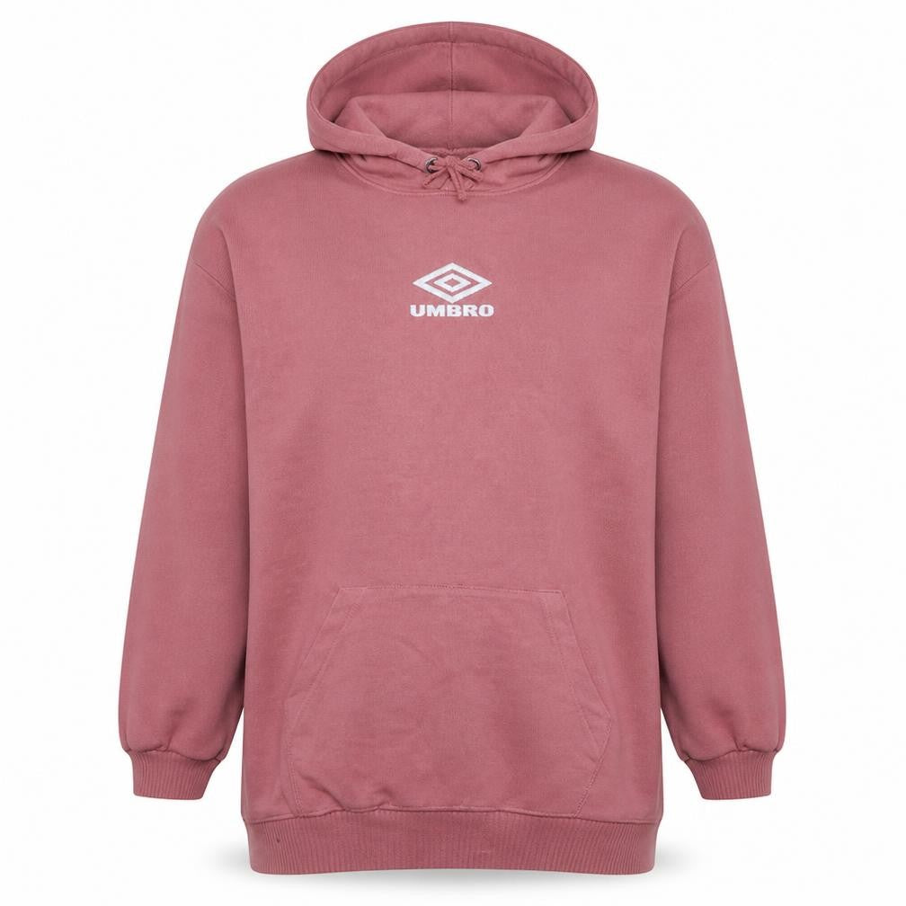 Umbro Mens Pink XL Pullover Hoodie Sweatshirt With Logo