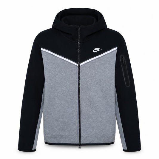 Nike Men's Grey XL Full Zip Hooded Sports Fleece Hoodie
