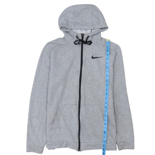 Nike Men's Grey Full Zip Dri-FIT Hoodie Sweatshirt Size L