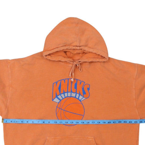 NBA Store Men's Orange Pullover Hoodie M Fleece Graphic Print Sweatshirt