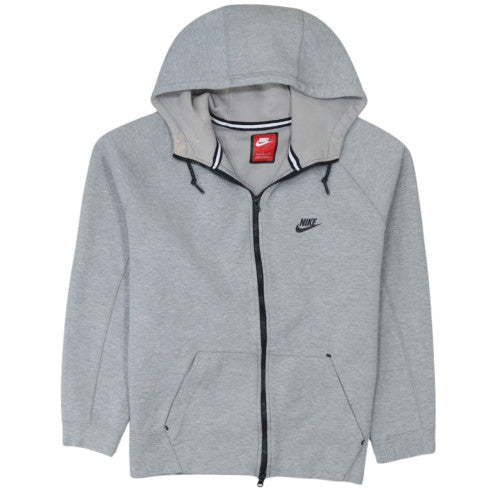 Nike Men's Grey Full Zip Hoodie L Regular Fit Sportswear