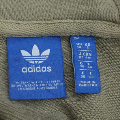 Additional view of Adidas women’s beige pullover hoodie, size UK 10, hooded sweatshirt
