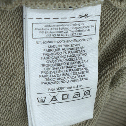 Additional view of Adidas women’s beige pullover hoodie, size UK 10, hooded sweatshirt