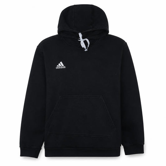 Adidas Mens Black Pullover Hoodie Size L Fleece Sportswear