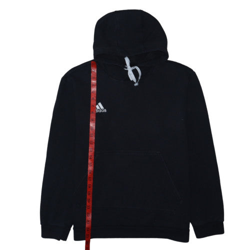 Adidas Mens Black Pullover Hoodie Size L Fleece Sportswear