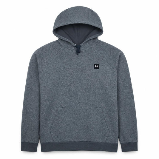 Under Armour Mens Grey Pullover Hoodie Size L Fleece Sweatshirt