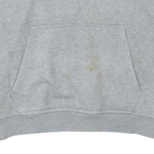 Nike Men's Grey 2XL Pullover Hoodie with Blue Logo
