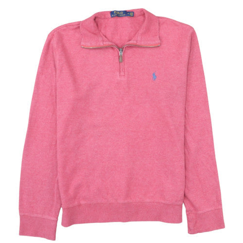 Polo Ralph Lauren Men's Pink 1/2 Zip Cotton Blend Sweatshirt M