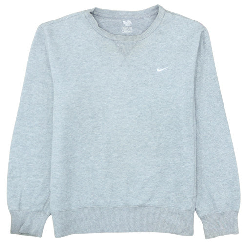 Nike Men's Grey Crew Neck Pullover Sweatshirt Size M