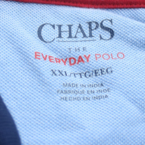 Chaps Men's Blue 2XL The Everyday Polo Shirt Cotton Short Sleeve