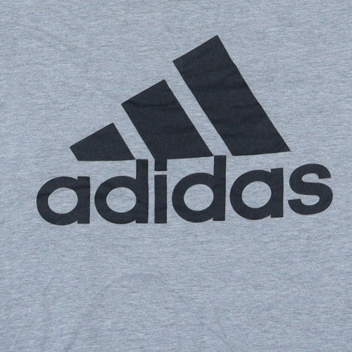 Adidas Mens Grey 2XL Amplifier Sports Logo T-Shirt