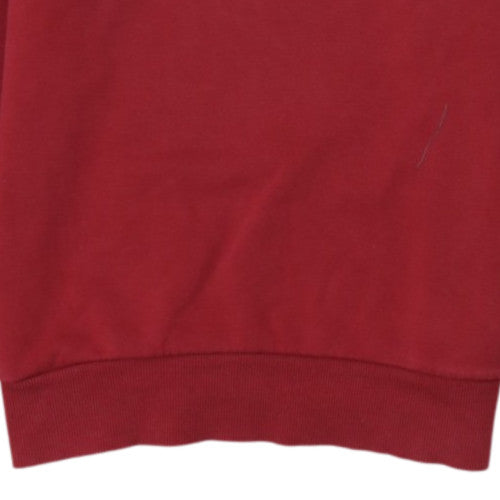 Adidas Men's Red Small Crew Neck Pullover Sweatshirt