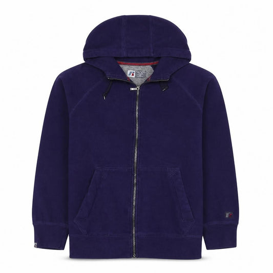 Russell Men’s Purple Full Zip Hoodie XL Fleece Cotton Blend