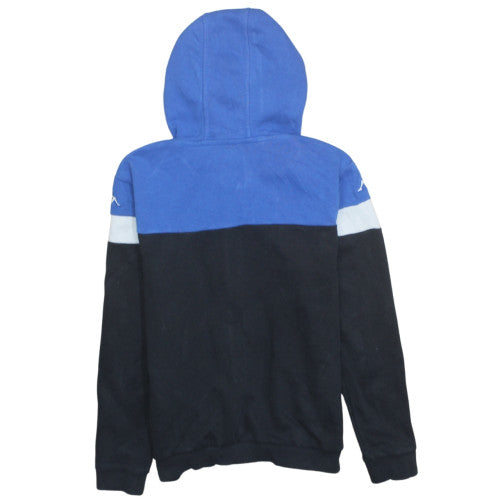 Kappa Boys Blue & Black Full Zip Hoodie 12 Years Cotton Blend