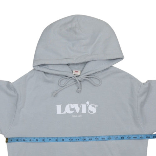Levi's Men's Grey Pullover Hoodie L Regular Fit Logo Graphic