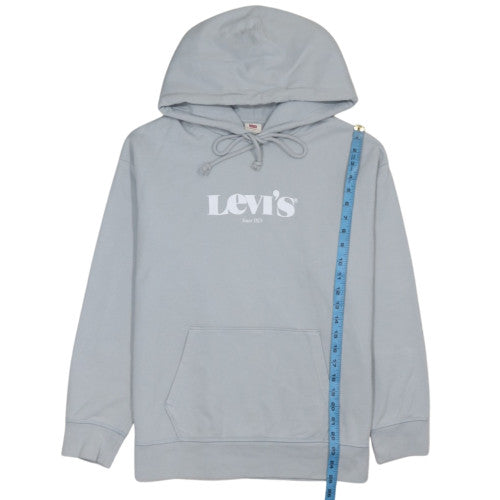 Levi's Men's Grey Pullover Hoodie L Regular Fit Logo Graphic