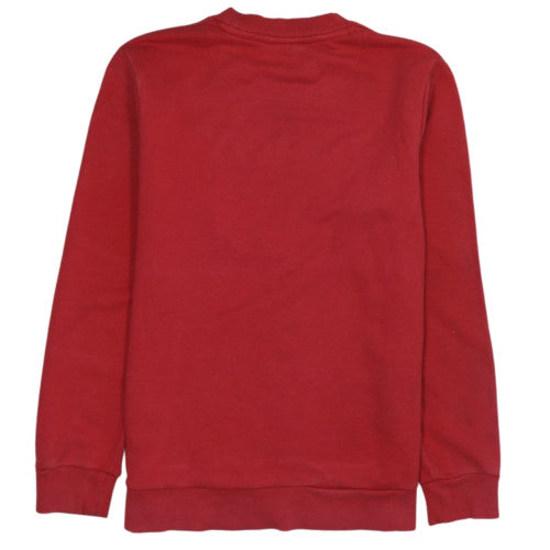 Fila Womens Red Crew Neck Pullover Sweatshirt Size 10 Cotton Blend