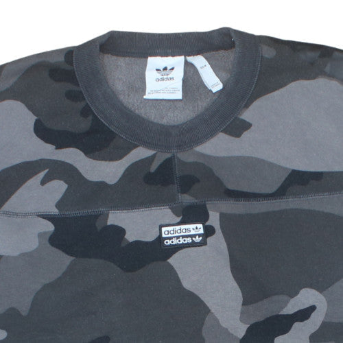 adidas Men's Grey Camouflage Pullover Sweatshirt Size M