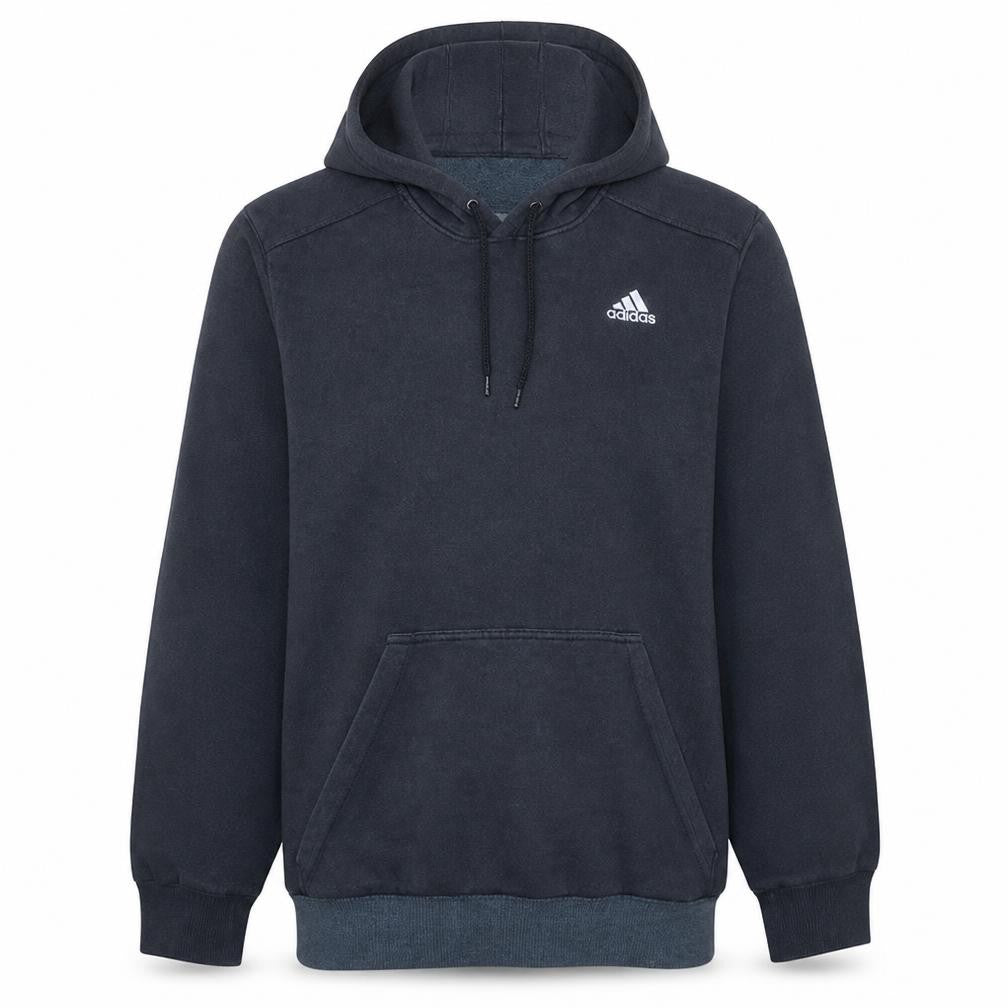 Adidas Men's Black Medium Pullover Fleece Hoodie Sweatshirt