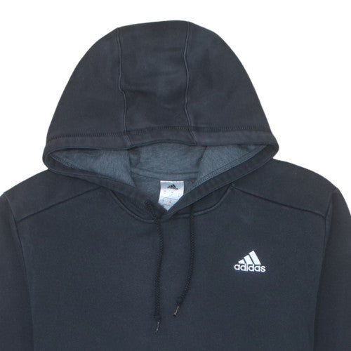 Adidas Men's Black Medium Pullover Fleece Hoodie Sweatshirt