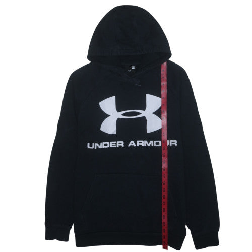 Under Armour Men's Black Pullover Hoodie L Logo Fleece Sportswear