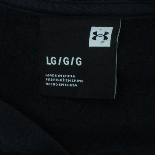 Under Armour Men's Black Pullover Hoodie L Logo Fleece Sportswear