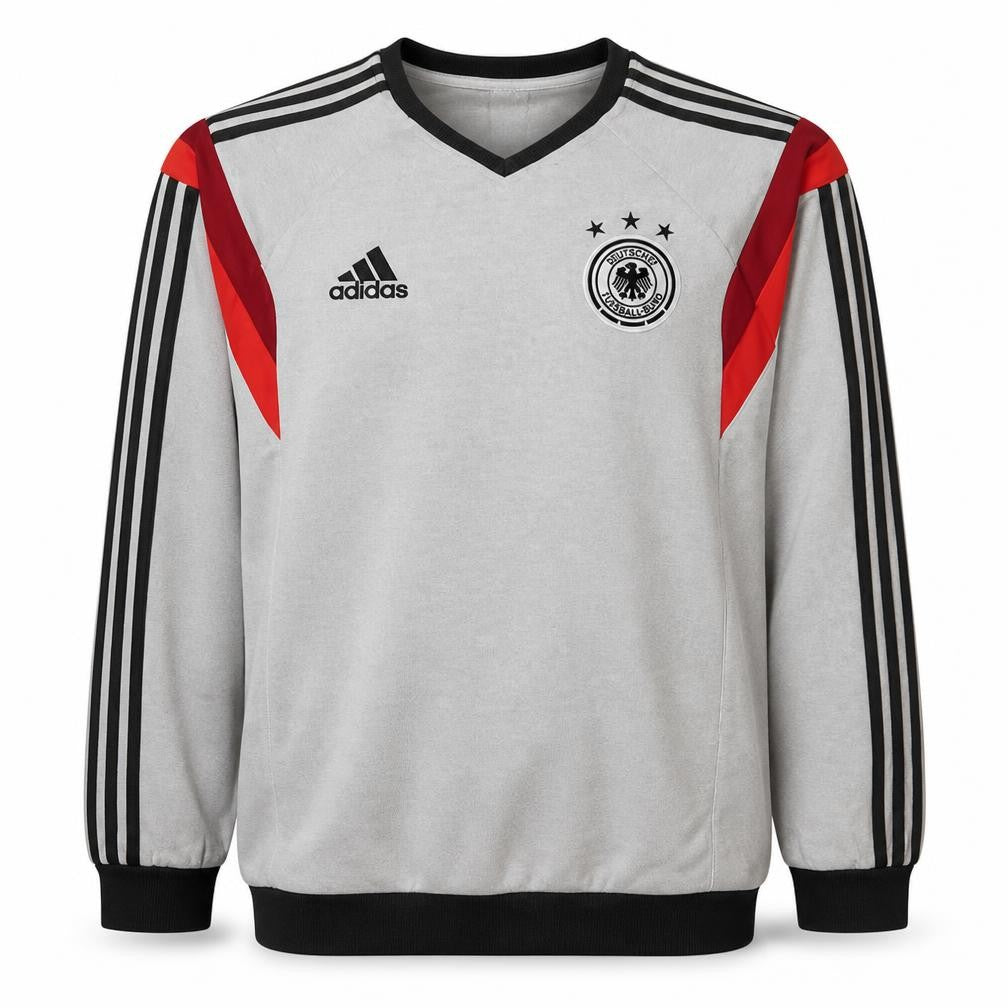 Adidas Mens Grey Germany Long Sleeve Sweatshirt M Football Retro
