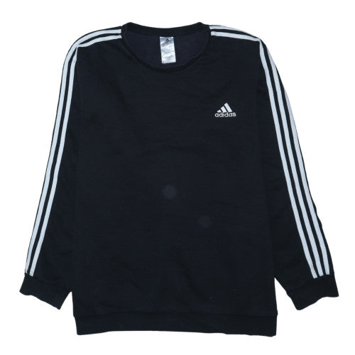 Adidas Men's Black 3XL Pullover Crew Neck Fleece Sweatshirt