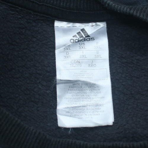 Adidas Men's Black 3XL Pullover Crew Neck Fleece Sweatshirt