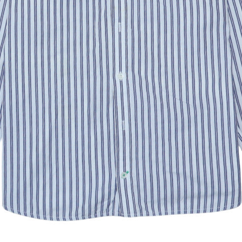 Tommy Hilfiger Men's Blue Slim Fit Striped Button-Up Shirt XL