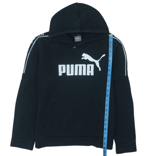 Puma Men's Black Pullover Hoodie M Graphic Sports Fleece