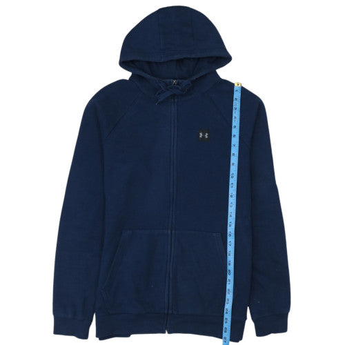 Under Armour Men's Blue Full Zip Hoodie Size M Cotton Blend