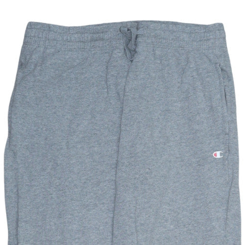 Champion Men's Grey L Sweatpants Jersey Tapered Fit Logo