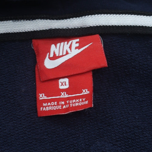 Nike Men's Navy Blue Full Zip Hoodie XL Classic Sportswear