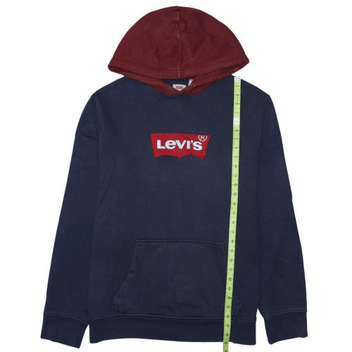 Levi's Men Blue 2XL Pullover Hoodie with Logo Graphic