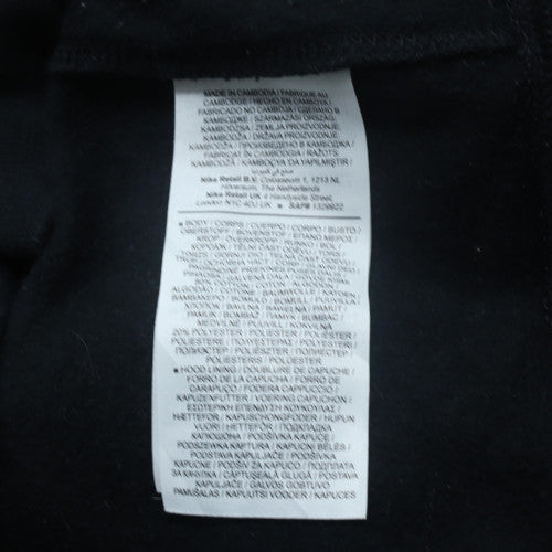Nike Men's Black Small Pullover Hoodie Fleece Logo Sweatshirt