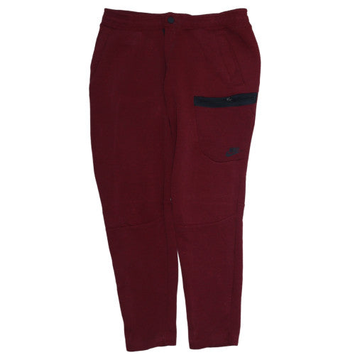 Nike Men’s Red Jogger Trousers M Regular Fit Cotton Blend