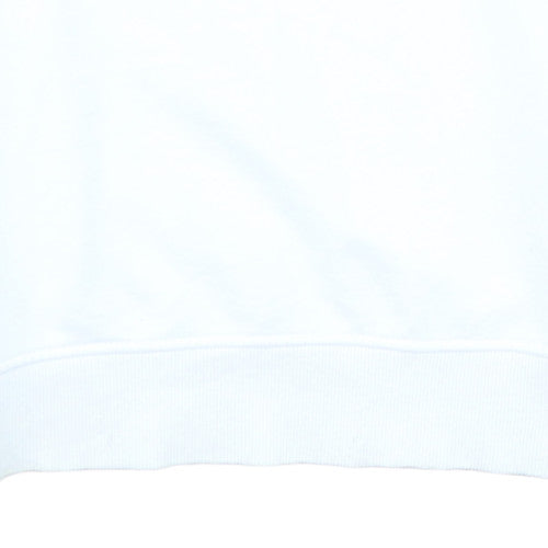 The North Face Men's White Pullover Hoodie Size M Logo Outdoor Fleece