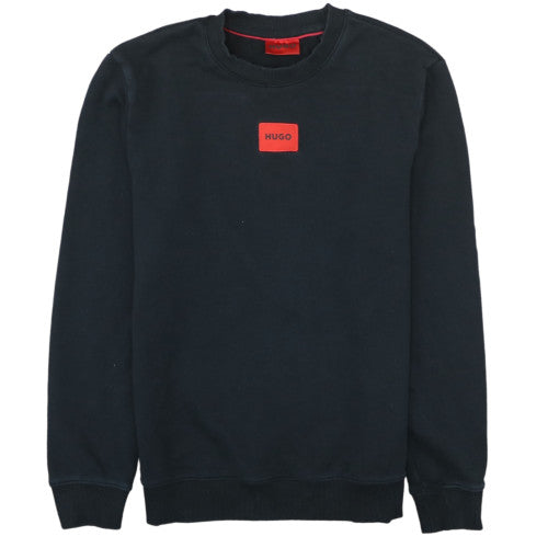 Hugo Boss Men's Black Crew Neck Logo Sweatshirt Size M