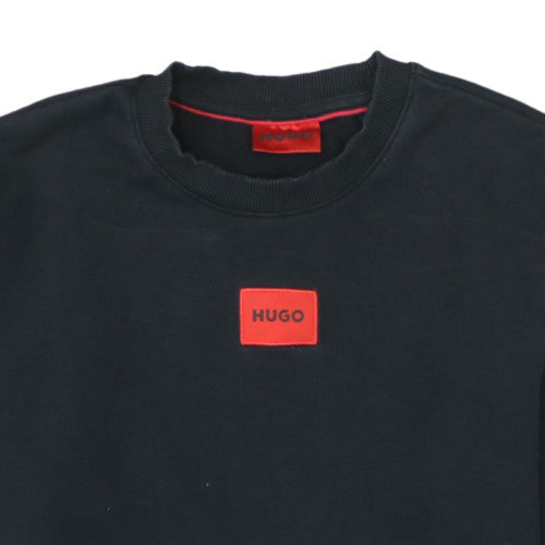 Hugo Boss Men's Black Crew Neck Logo Sweatshirt Size M